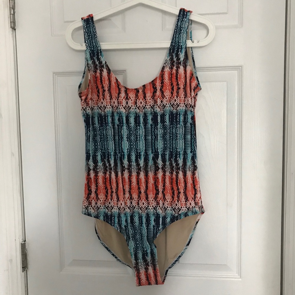 Tart Snake Skin Print low Back one piece M